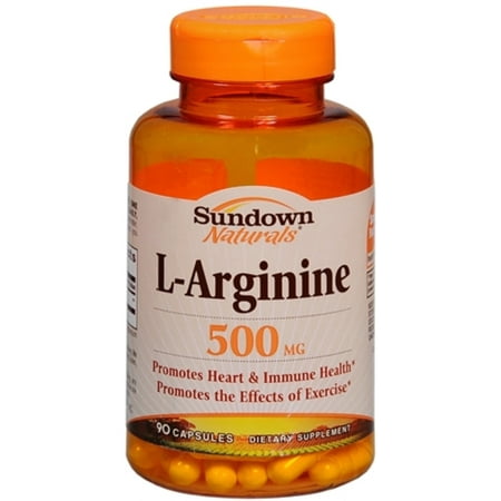 Sundown L-Arginine 500 mg Capsules 90 ea (Pack of 6)
