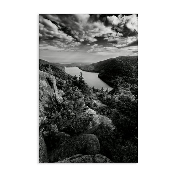 Stupell Industries Looking Over Cliffs Landscape Landscape & Nature Photography Wrapped Canvas Art Print Wall Art, 16 x 24