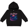 thumbnail image 2 of Inktastic San Diego Retro Sunset Skyline Toddler Hoodie, 2 of 4