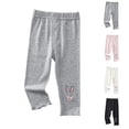 thumbnail image 5 of Odeerbi 1-6 Años Niños Niñas Mallas Elásticas Algodón Pantalones Capris Verano Casual Transpirable Pantalón Con Lazo, 5 of 5