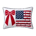 thumbnail image 2 of Funda de Cojín Patriótica con Diseño de Lazo y Bandera – Funda de Almohada Lumbar Decorativa para El Día de La Independencia, Decoración Del Hogar y Uso Festivo En Interiores y Exteriores., 2 of 6