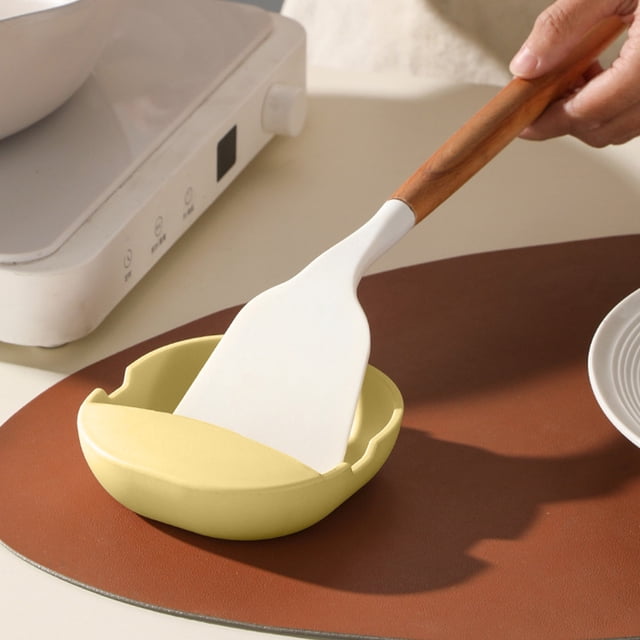 Soporte para utensilios de cocina - Organizador de palillos con cuchara resistente al calor, bandeja antideslizante para la encimera y herramienta de cocina con múltiples ranuras St