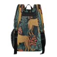 thumbnail image 3 of PVC Transparent Backpacks Clear Backpack for Travel and Outings Cheetah and Jungle Leaves, 3 of 7