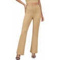 thumbnail image 2 of Womens Bootcut Dress Pants Business Casual Work Pants with Pockets High Waist Stretchy Trousers Pull On Office Slacks, 2 of 13