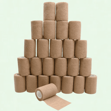 Self-Adhesive Bandages, Pack of 24, Skin Tone, 3 inches x 5 Yards