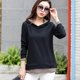 thumbnail image 3 of Versión coreana de sudadera con capucha de algodón puro de dos piezas falsa para mujer, conjunto de otoño con capucha, moda informal, top holgado de manga larga de talla grande, 3 of 5