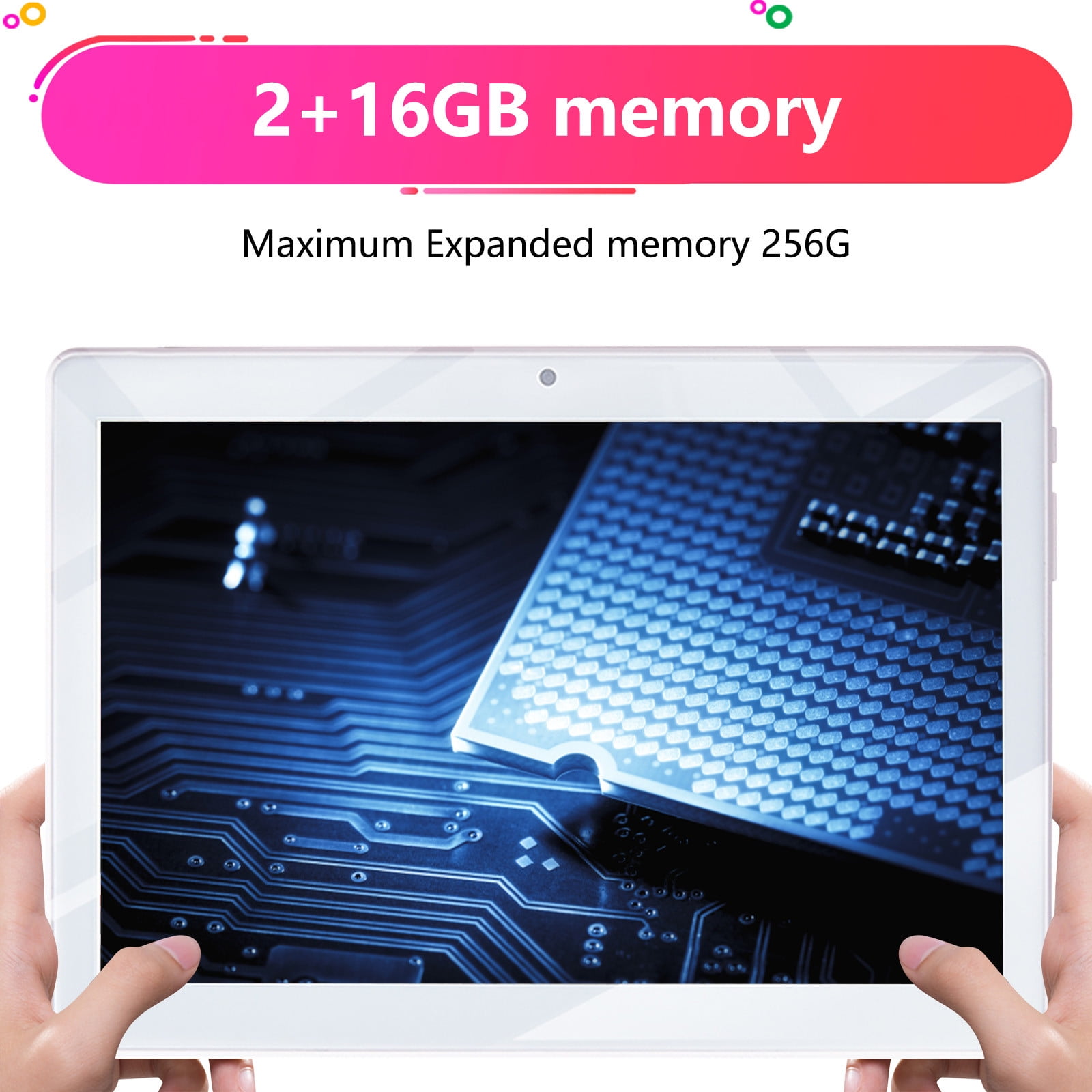 Android Tablets on Sale, Hwkond Upgraded 10.1-inch Tablet Computer 2+16G 10 Core Android Ultra-thin High-definition Screen Learning Game Video Office Tablet Supports SIM Card Voice Call,Pink
