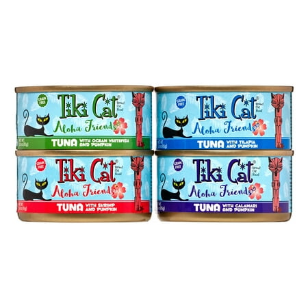 Tiki Cat Aloha Friends Grain-Free Tuna Variety Pack Wet Cat Food, 3