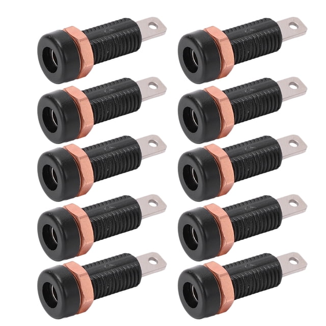 Panel De Conector Banana Jack, 10 Uds. Juego De Enchufes Tipo Banana Jack De 4mm Adaptador De Conector De Poste De Unión De 30V-60V, Adaptadores De Conectores