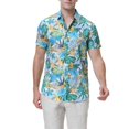 thumbnail image 5 of Damipow Hawaiian Shirts for Men Short Sleeve Aloha Beach Shirt Floral Summer Casual Button Down Shirts(S-2XL), 5 of 6