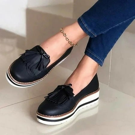 

Daqian Sandals for Women Clearance Tassel Women s Casual Shoes Sleeve Slip-on Flat Women s Shoes Slide Sandals for Women Black 9.5(43)