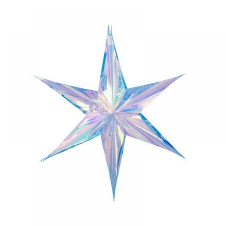 

Pentagram Latte Art Graduation Ceremony Hanging Decoration Wedding Birthday Shopping Mall Decoration Party Supplies Neon Film Pendant Neon Film Hexagram 30cm