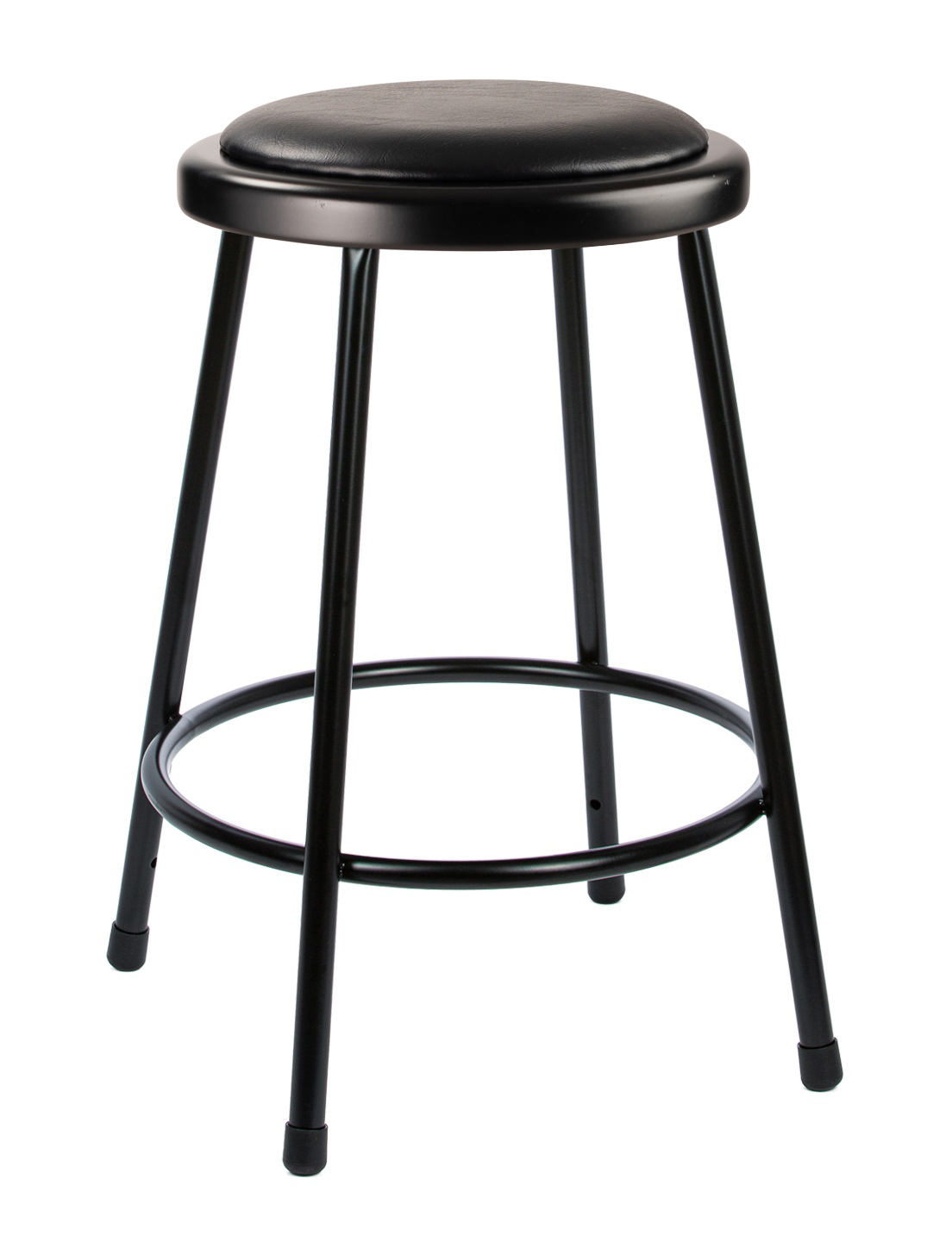 Hampden Furnishings Otto Collection 24" Padded Science Stool, Black, Pack of 2