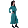 thumbnail image 2 of Moomaya Robe Maxi à Manches Longues, Longue, Boutonnée, Unie, Décontractée, Fendue, 2 of 6