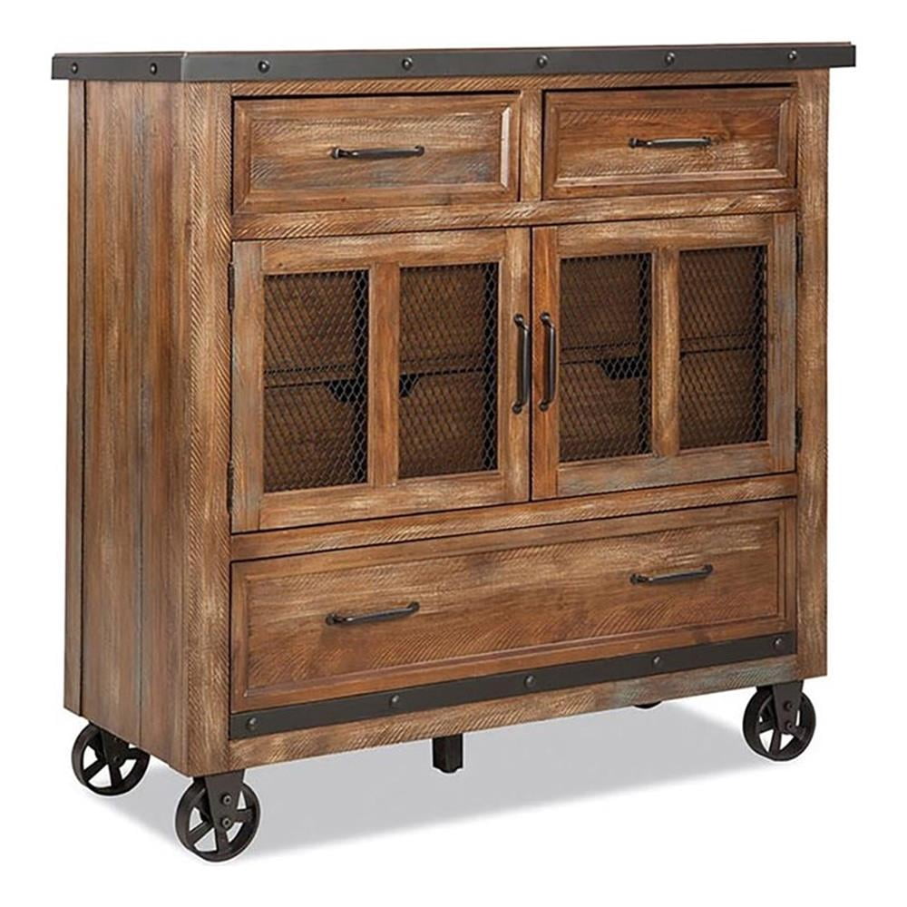 Intercon Furniture Taos Bedroom 7-Drawer Wood Media Chest in Brown