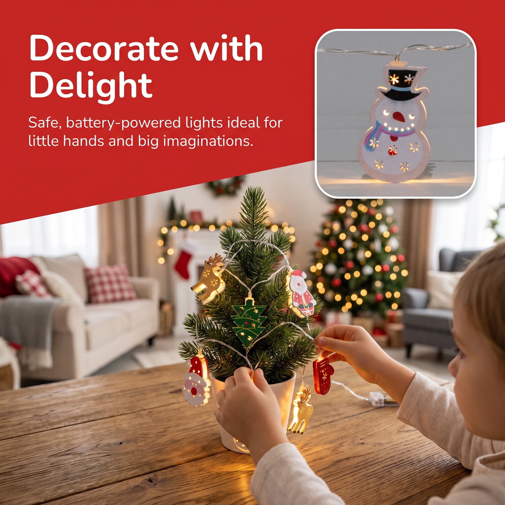 Unique Bargains Figurine Indoor Holiday Fairy Lamps 4.9 ft Multicolor Battery Operated