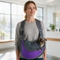 thumbnail image 5 of Linnome Small Pet Dog Sling Carrier Breathable Mesh Travelling Pet Hands- Sling Bag Adjustabled Padded Strap Front Pouch Shoulder Bag For Dogs Cats Outdoor Travel, 5 of 8