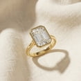thumbnail image 2 of Pompeii 3Ct Emerald Cut Bezel Solitaire Diamond Engagement Ring 14k Gold or Pt Lab Grown, 2 of 3