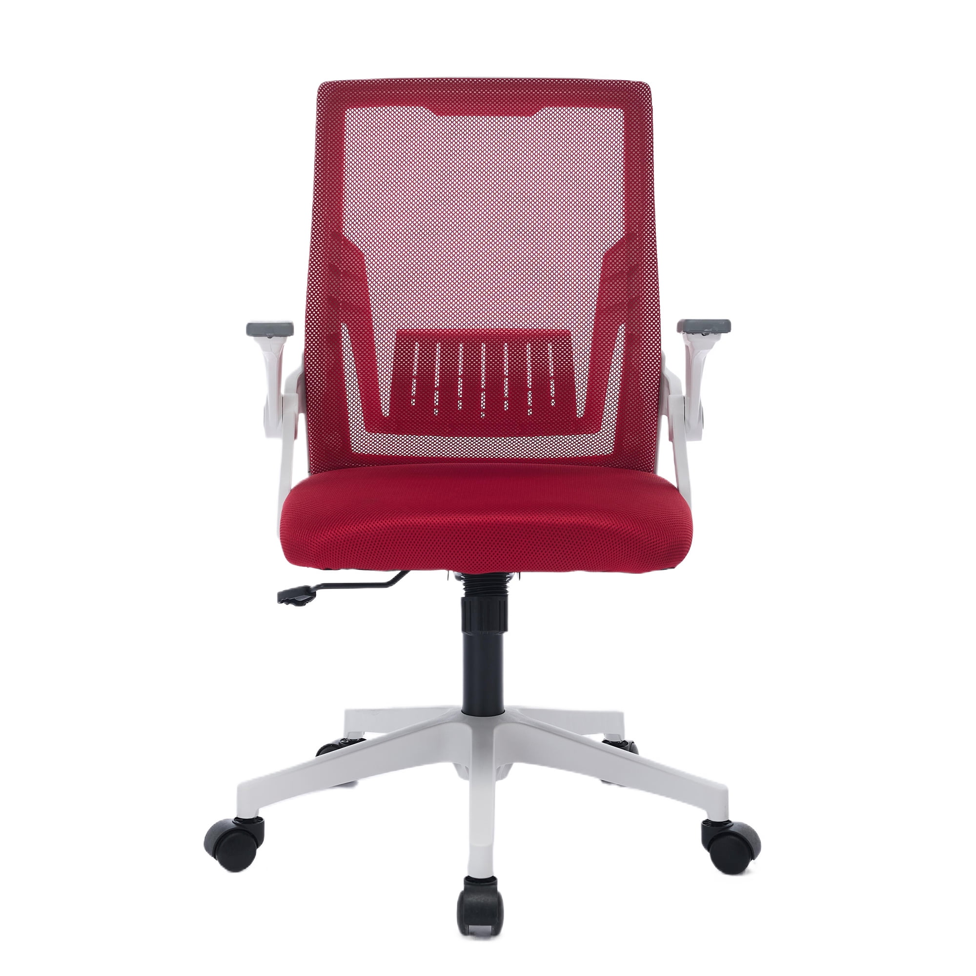 Office Chair with Flip-up Armrests Ergonomic Computer Desk Chair Foldable Mesh Task Chair with Wheels Adaptive Lumbar Support Swivel Tilt Comfortable Study Chair for Student