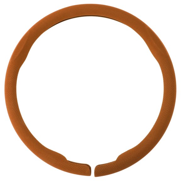 Unique Bargains PU Artificial Leather Steering Wheel Cover Car Steering Wheel Protector 14.96" Orange 1 Pc