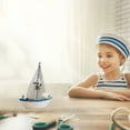 thumbnail image 4 of HCTSHG Nautical Wooden Ornament Set, Features Retro Beach and Sailboat Designs, Perfect as Kitchen, Bathroom, or Office Centerpiece, Great for Themed Nautical Party Decorations and Table Settings, 4 of 4