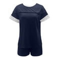 thumbnail image 4 of TINZ Ensemble de Shorts d'Été pour Femmes pour Usage Quotidien et Usage Col Rond Design Style Polyvalent Couverture Mignonne Bikini Grandes Tailles Maillots de Bain Jupe de Plage Courte Femmes Shorts de Surf Bas de Maillot de Bain pour Femmes, 4 of 5