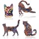 thumbnail image 1 of 4 unids/set broches acrílicos creativos broches acrílicos con patrón de gato para decoración de ropa de regalo JM, 1 of 5