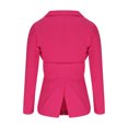 thumbnail image 3 of UTSJKR Women's 2024 Fashion Long Sleeve Blazer Jackets Casual Open Front Collar Fall Cardigan Business Office Jacket Work Suit with Belt Hot Pink M, 3 of 4