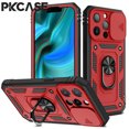 thumbnail image 1 of PKCASE Push Window Phone Case For iPhone 16 15 14 Pro Max 360 Degree Rotate Stand Shockproof Cover For iPhone 13 14 15 Plus tzw, 1 of 7