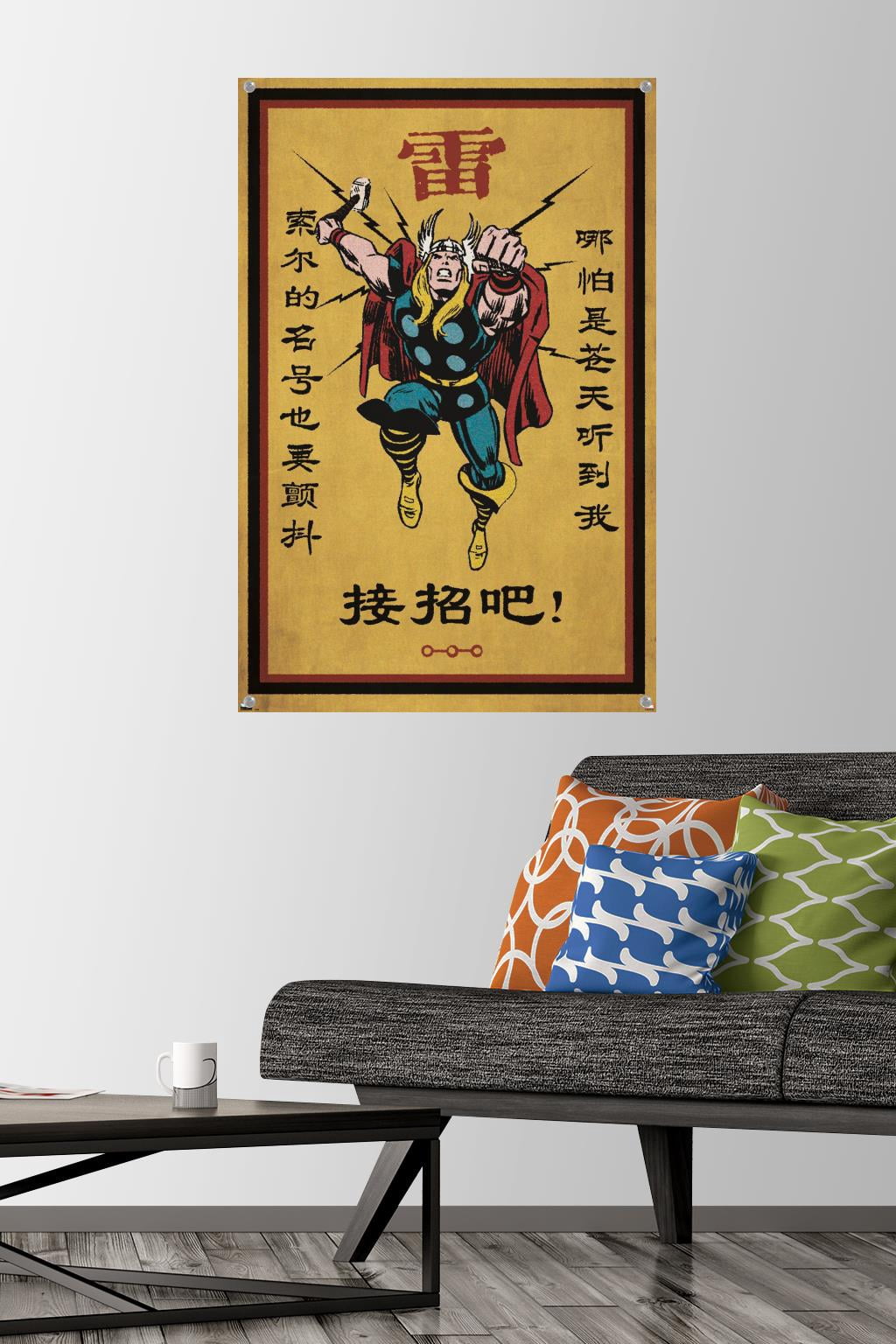 Marvel Modern Heritage - Thor Wall Poster with Pushpins, 22.375" x 34"