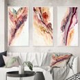 thumbnail image 1 of Designart "Redend Point Canyon - A River's Tale I" Abstract Liquid Ink Framed Wall Art Set Of 3 - Red Modern Frame Canvas Set For Living Room Decor, 1 of 6