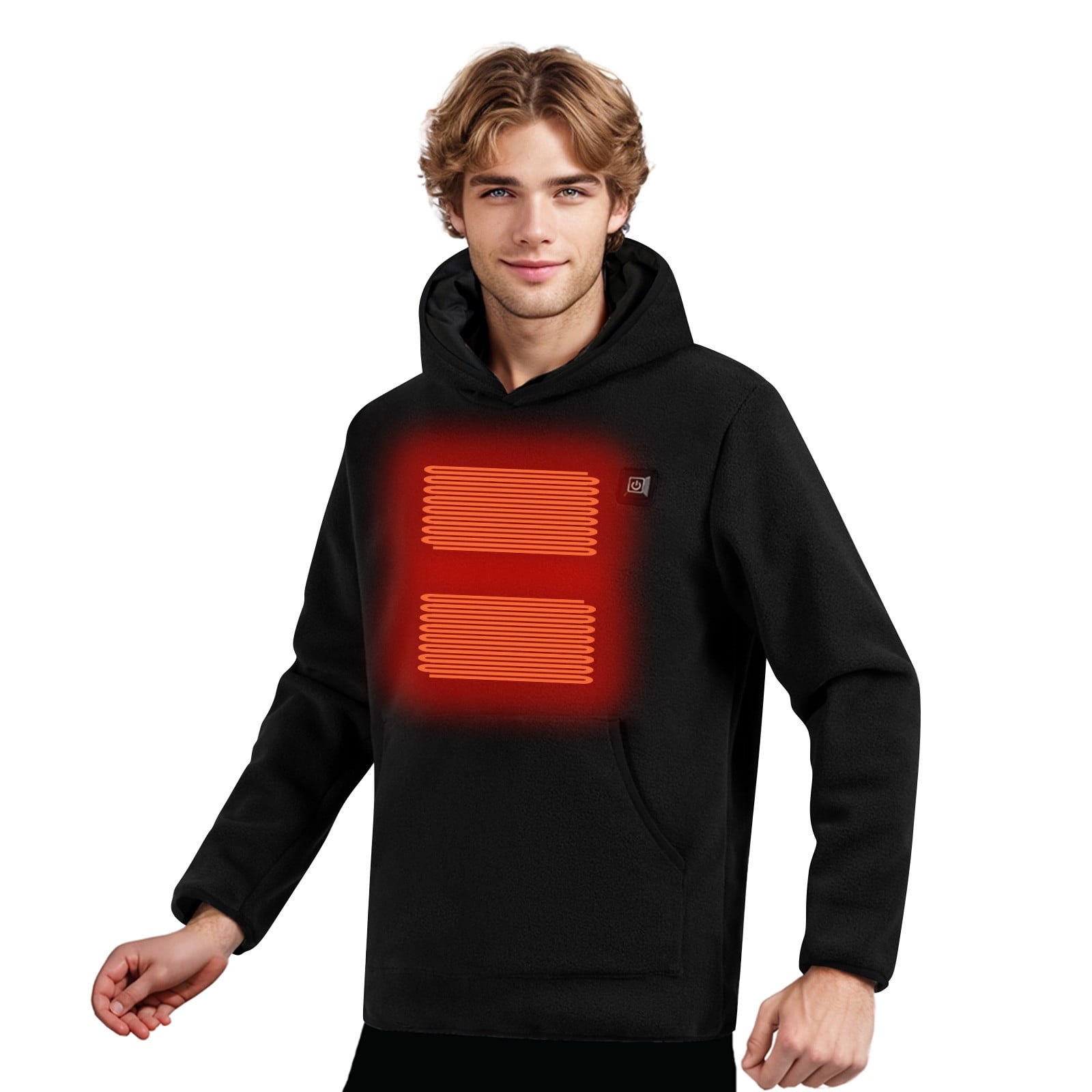 Turilly Unisex 6 Heated Hoodie Usb Rechargeable Thermal Sweatshirt Washable Hooded Sweatshirt For Men And Women