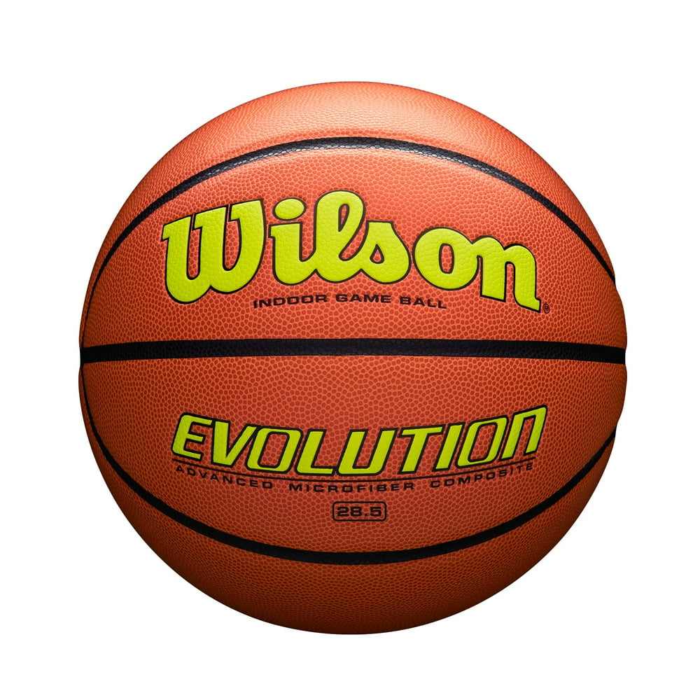 Wilson Evolution Game Basketball, Intermediate Size, Optic Yellow