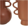 thumbnail image 4 of CosmoLiving by Cosmopolitan 11", 12"H Orange Ceramic Vase with Varying Shapes and Wavy Handles, Set of 2, 4 of 12