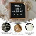 thumbnail image 6 of BizChair 10x10 Felt Letter Board with Wooden Frame, 389 PP Letters Including Numbers, Symbols and Icons, Canvas Carrying Case, Torched Wood/Black Felt, 6 of 11
