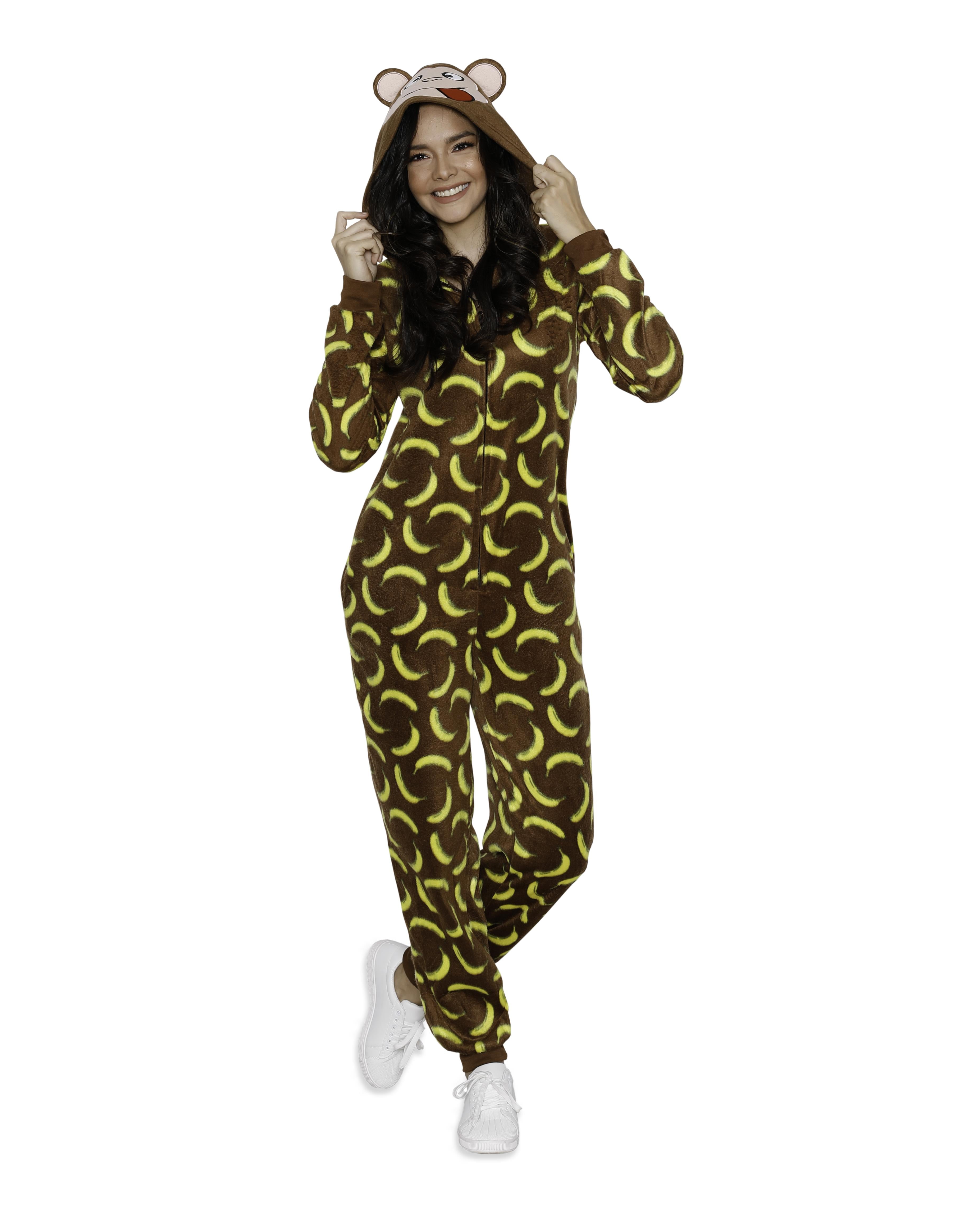 Body Candy Loungewear Women's Plush Pajama Adult Onesie with Hoodie Loungewear Cozy Sleepwear