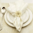 thumbnail image 3 of 50Pcs Flower Design Napkin Rings Metal Gold Napkin Buckle Napkin Ring Holder, 3 of 5