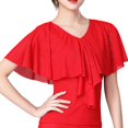thumbnail image 3 of Baile de salón Top Gargantilla Ropa de cuello Sin mangas Uniformes formales Trajes Bib Shawl Mujeres falso para practicar Cha Cha Party Rumba SG BLESIY gargantilla falsa, 3 of 8