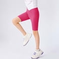 thumbnail image 6 of OGLCCG Girls V Cross Waist Athletic Shorts Kids Soft Bike Yoga Dance Running Gymnastics Shorts Gym Workout Short Leggings 4-14 Years, 6 of 8