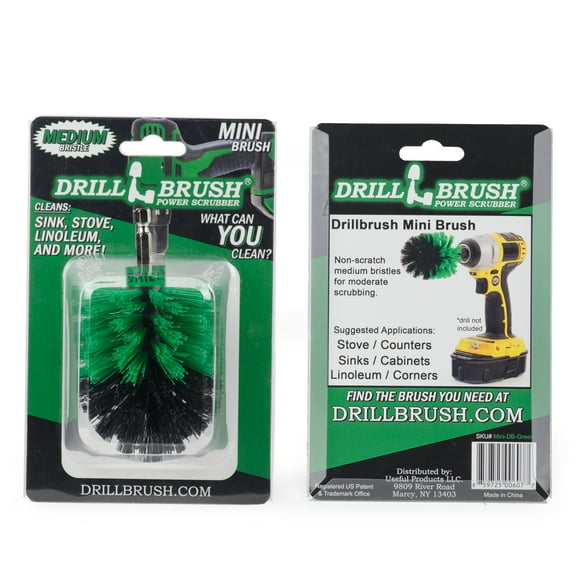 Drillbrush Medium Mini Scrubber for Kitchen Grease & Stain Removal - Counter Top Cleaner