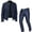 Blue*, variant on RUTAYY Men's Outfits Slim Fit Long Sleeve Solid Color Leather Coat Pants with Pocket Casual 2 Piece Trendy Beach Clothing Sets