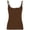 a-Brown13235, variant on VNKIDY Womens Solid Color Spaghetti Strap Tank Top Square Neck Sleeveless Basic Casual Layering Camisole Top For Summer Daily Wear Brown M