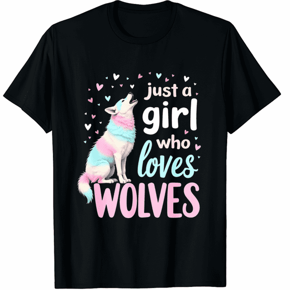 Wolf Lover Just a Girl Who Loves Wolves T-Shirt for Men Women