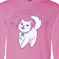 thumbnail image 4 of Inktastic I'm Purrdy Cute White Kitty Cat Long Sleeve T-Shirt, 4 of 5