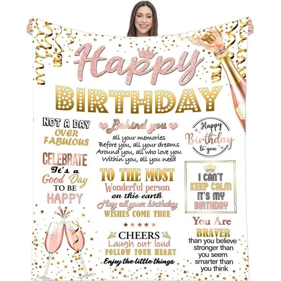 18th Birthday Gifts Blanket for Her, Birthday Gifts for Women Turning 18 Unique, Personalised Birthday Flanell Blanket for Women, Best Friends, Bestie, Sister, Daughter, Niece