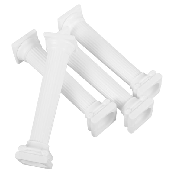 TABLZONE Set of 4 Roman Column Cake Pillars, PP Material and Elegant Tiered Cake Display Stand