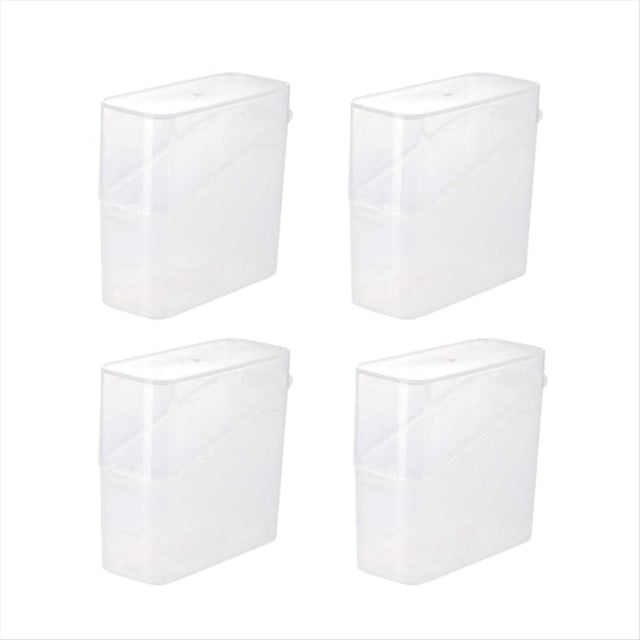Contenedor de Queso Rebanado para Refrigerador, Caja de Almacenamiento de Queso de 4 Piezas con Tapa Abatible, Soporte para Guardar Queso