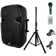 PRORECK PR-C15 BLACK Portable 15-inch 600 Watt 2-Way Powered Dj/PA Speaker