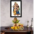 thumbnail image 3 of IBA Indianbeautifulart Radha Krishna Picture Frame Religious Poster Black Wall Frame Deity Photo Frame Wall Decor&nbsp;For Home/ Office/ Temple-6 x 8 Inches, 3 of 7