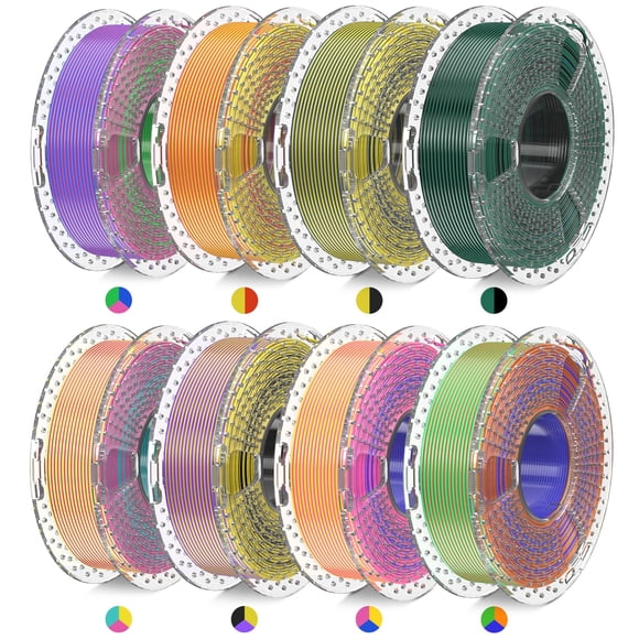 Minipaquete de filamento de seda SUNLU para impresora 3D, 2 kg en total